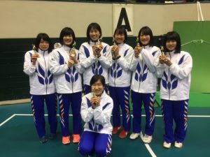 国体チーム市邨ハンド部の選手たち